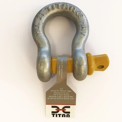 Titan High Tensile Galvanised Bow Shackle - 1/2"