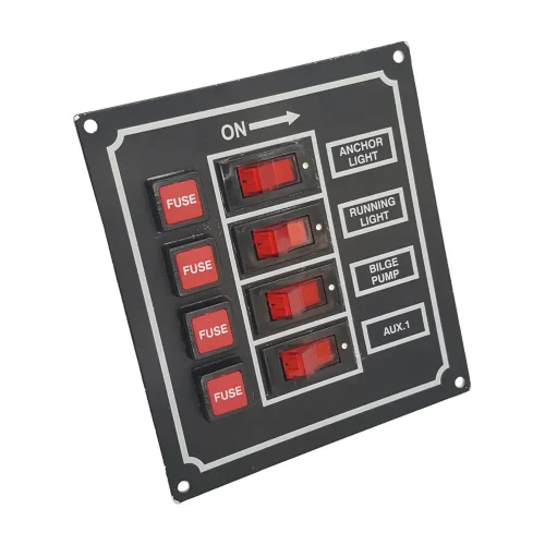 Switch Panel - 4 Gang - Fused