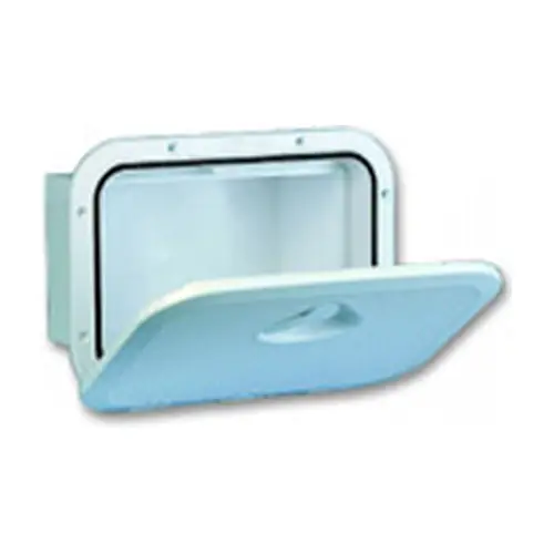Rectangular Hatch with Box - White