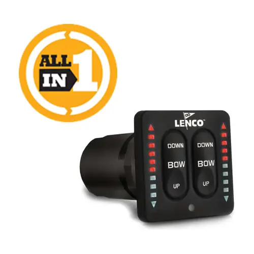 Lenco 12"X 12" Trim Tab Kit - LED switch