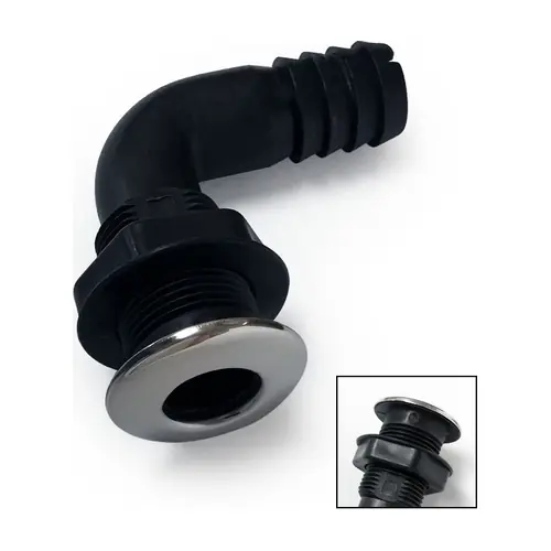 Black Skin Fitting - 90 Degree 28mm SS Finish