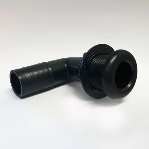 Black Thru-Hull Fitting - 90 Degree 28mm