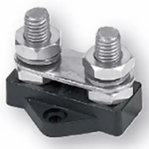 BEP Insulated twin stud 6mm Black with cover
