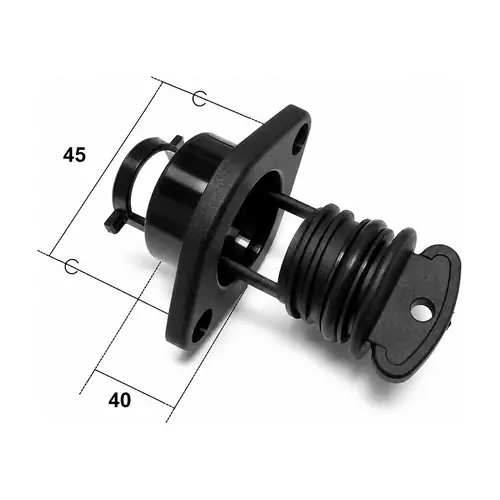 Black Plastic bung and base Medium