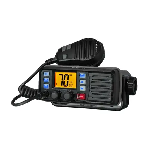 VHF DSC (Class D) Fixed Mount Marine Radio BLACK IP67