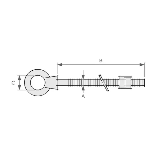 High Eyebolt (With Collar)