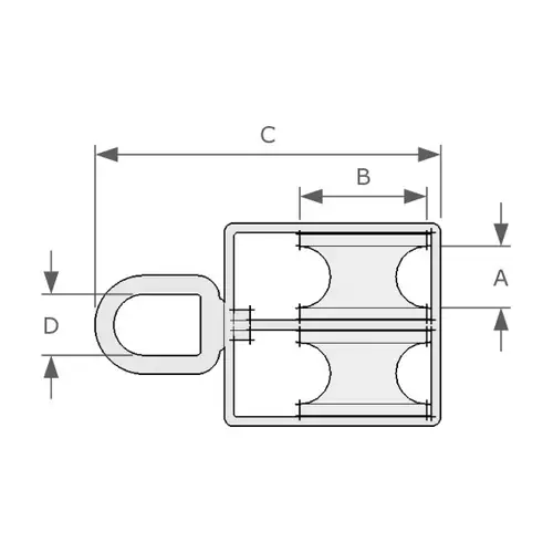Mame Swivel Double Block (Nylon Double Sheaves)