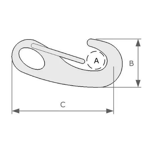 Spring Snap Casting Hook (Eye End)