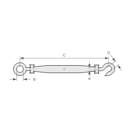 Pipe Turnbuckle Hook - Eye