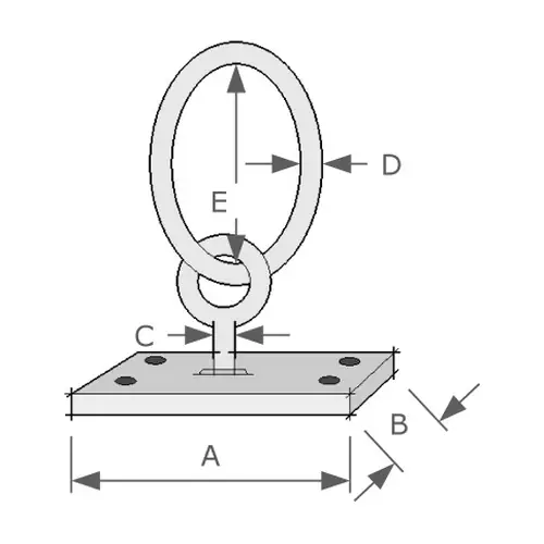 Square Pad Swivel Eye With Ring